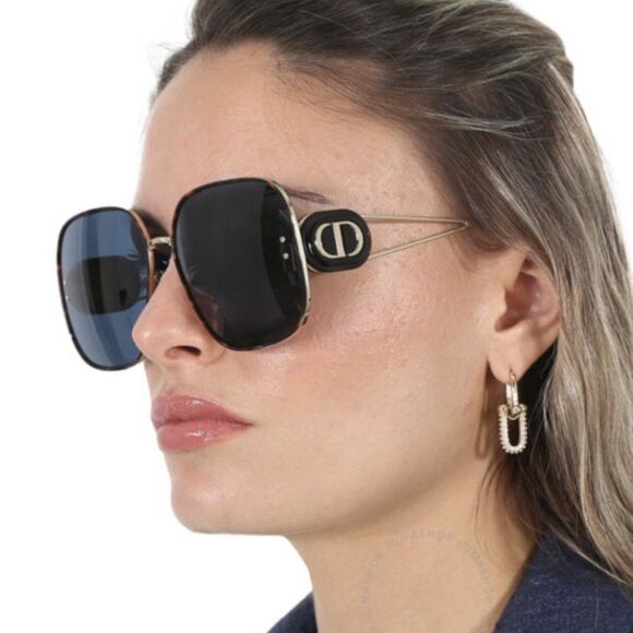 NEW DIOR DIORBOBBY S1U B5B0 GOLD HAVANA /BLUE SUNGLASSES - Picture 1 of 10